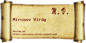 Mircsov Virág névjegykártya