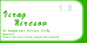 virag mircsov business card