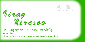 virag mircsov business card